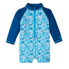 Baby Boy's LS Swim Romper