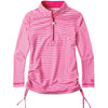 Girl's Half Zip Ruched Sun & Swim Shirt