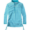 Girl's Half Zip Ruched Sun & Swim Shirt