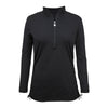 Women's LS Half Zip Ruched Sun Shirt