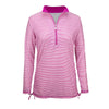 Women's LS Half Zip Ruched Sun Shirt