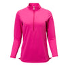 Women's LS Half Zip Ruched Sun Shirt