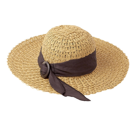 Women's Scalloped Raffia Sun Hat