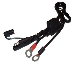 This SAE quick-Connect hooks up to any 12-volt battery and allows for quick installation and removal of either a Battery Tender charger or a USB charger. Each Quick Connect comes with a 7.5-amp fuse in-line, to protect both your battery and your devices.