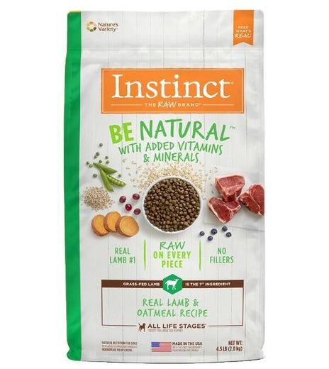 '25% OFF (Exp Apr 21)': Instinct Be Natural Real Lamb & Oatmeal Dry Dog Food - Kohepets