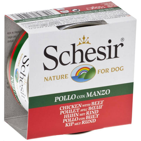 $2 W/ MIN. $60 SPEND: Schesir Chicken Fillet With Beef Jelly Canned Dog Food 150g - Kohepets