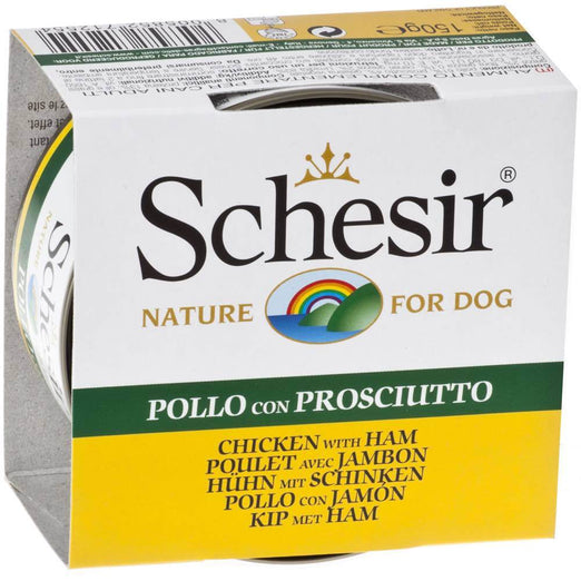 $2 W/ MIN. $60 SPEND: Schesir Chicken Fillet With Ham Jelly Canned Dog Food 150g - Kohepets