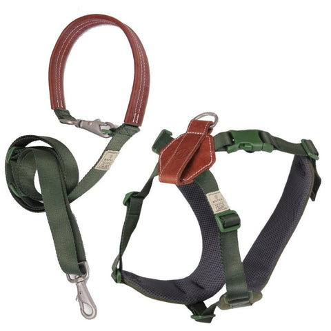 $5 OFF: Sputnik Comfort Dog Harness + Multifunctional Leash Set (Green) - Kohepets