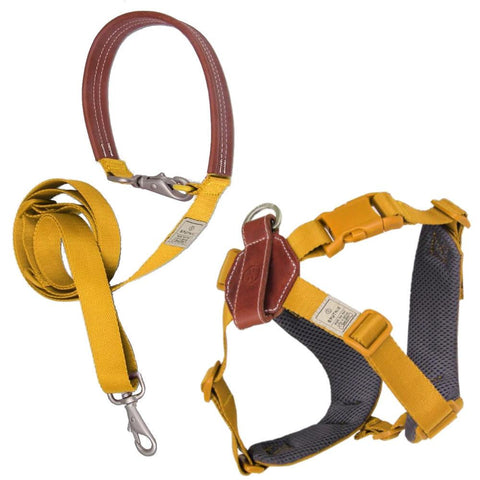 $5 OFF: Sputnik Comfort Dog Harness + Multifunctional Leash Set (Yellow) - Kohepets