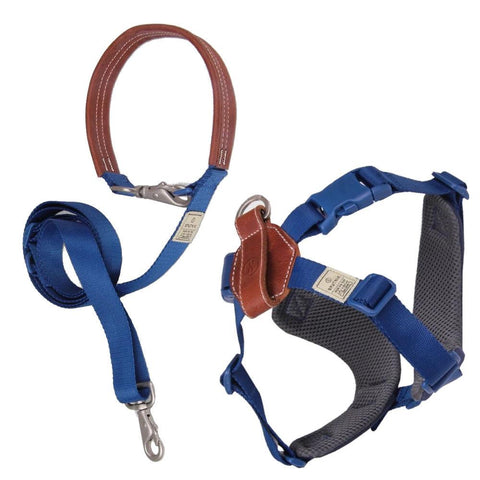 $5 OFF: Sputnik Comfort Dog Harness + Multifunctional Leash Set (Blue) - Kohepets