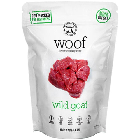 'BUNDLE DEAL': WOOF Wild Goat Freeze Dried Dog Bites Treats - Kohepets