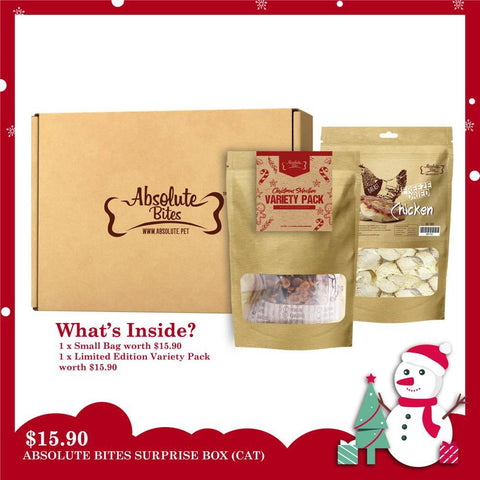 'SAVE $15.90': Absolute Bites Cat Treats Christmas Surprise Box - Kohepets