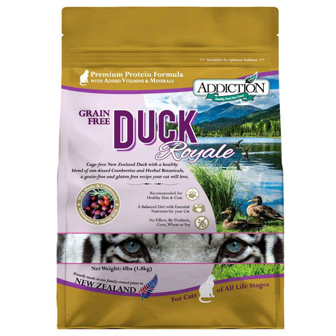 'BUNDLE DEAL' : Addiction Duck Royale Grain Free Dry Cat Food 4lb - Kohepets