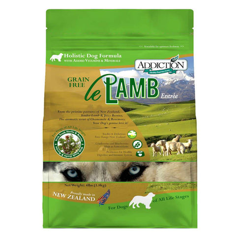 'FREE TREATS/ BUNDLE DEAL': Addiction Le Lamb Grain Free Dry Dog Food - Kohepets