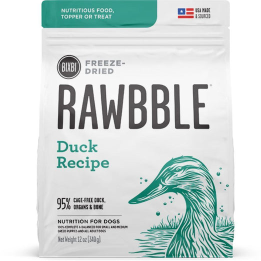 'BUY 2 GET 1 FREE' (Exp 5 Jul): Bixbi Rawbble Duck Grain-Free Freeze-Dried Dog Food - Kohepets