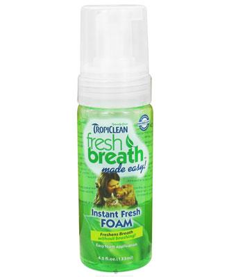 $10 W/ MIN. $60 SPEND: Tropiclean Fresh Breath Oral Care Foam 4.5oz - Kohepets