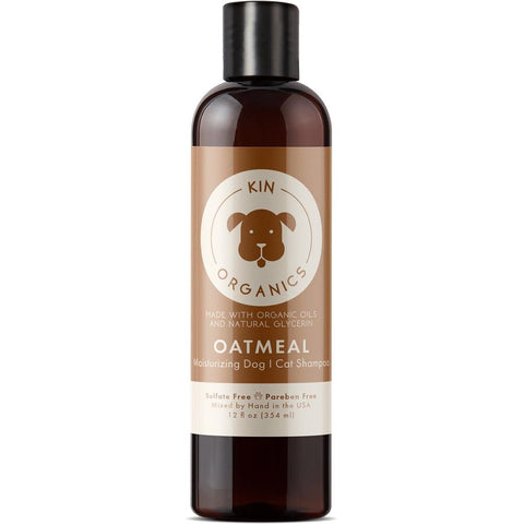 Kin+Kind KIN ORGANICS Unscented Oatmeal Moisturizing Dog & Cat Shampoo 12oz - Kohepets