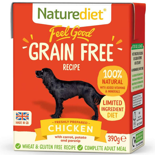 $3.80 W/ MIN. $60 SPEND: Naturediet Feel Good Grain Free Chicken Wet Dog Food 390g - Kohepets