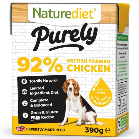 $3.00 W/ MIN. $60 SPEND (Exp Dec 20): Naturediet Purely Chicken Grain Free Wet Dog Food 390g - Kohepets