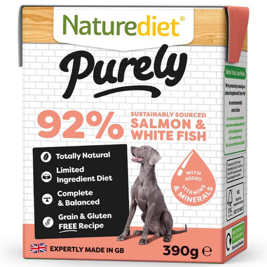 $3.80 W/ MIN. $60 SPEND (Exp Feb 21): Naturediet Purely Salmon & White Fish Grain Free Wet Dog Food 390g - Kohepets