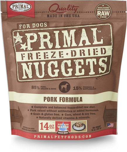 'BUNDLE DEAL': Primal Freeze-Dried Pork Formula Grain-Free Dog Food 14oz - Kohepets