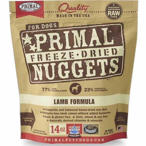 'BUNDLE DEAL': Primal Freeze-Dried Lamb Formula Grain-Free Dog Food 14oz - Kohepets