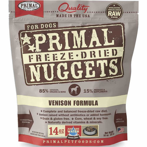 'BUNDLE DEAL: Primal Freeze-Dried Venison Grain-Free Dog Food 14oz - Kohepets