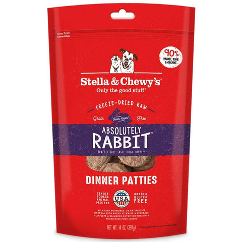 'BUNDLE DEAL': Stella & Chewy's Absolutely Rabbit Dinner Patties Freeze-Dried Dog Food - Kohepets