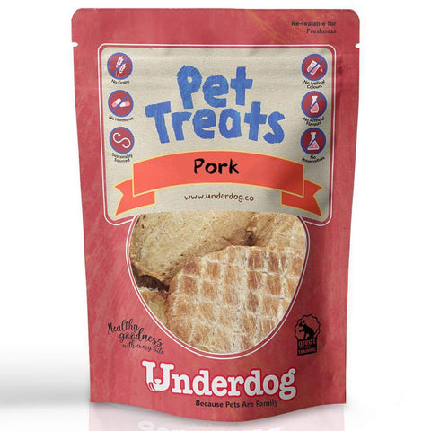 '$1 WITH MIN $80': Underdog Pork Air Dried Dog Treats 10g - Kohepets