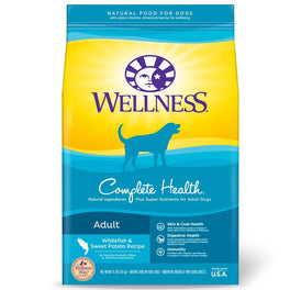 'FREE Treats w 30lb': Wellness Complete Health Whitefish & Sweet Potato Dry Dog Food - Kohepets