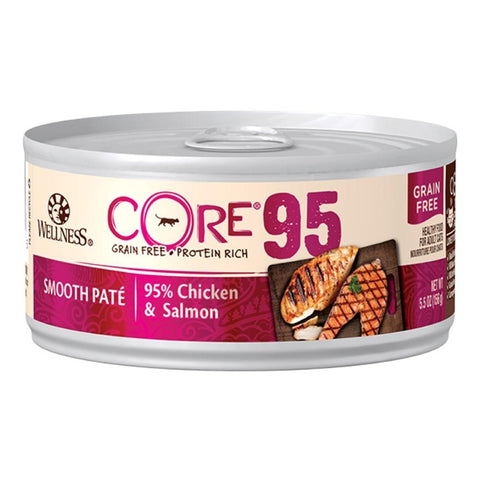 Wellness Core 95% Chicken & Salmon Pate Canned Cat Food 5.5oz - Kohepets
