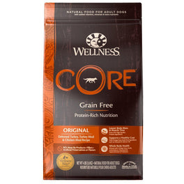 'FREE Treats w 24lb': Wellness CORE Grain-Free Original Formula Dry Dog Food - Kohepets