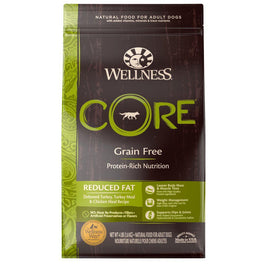 'FREE Treats w 24lb or 25% OFF 12lb (Exp Jul21)': Wellness CORE Grain-Free Reduced Fat Formula Dry Dog Food - Kohepets