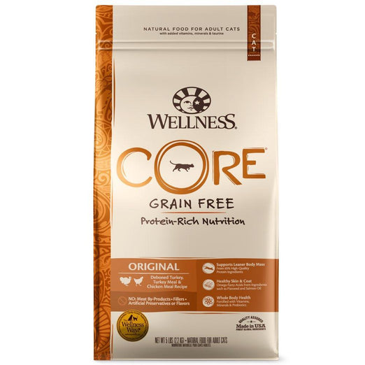 '30% OFF 11lb (Exp 8 May)': Wellness CORE Original Deboned Turkey, Turkey Meal & Chicken Meal Dry Cat Food - Kohepets